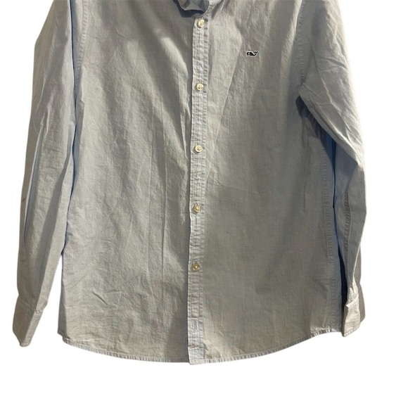 Vineyard Vines Boy’s Whale Logo Blue Long Sleeve Button-Up Shirt L - Picture 4 of 13